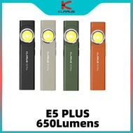 Klarus E5 Plus TYPE-C Rechargeable Ultra Slim Triple Lights Magnetic EDC Flashlight Bulit-in 500mAh 