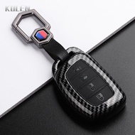 ABS Carbon Fiber Car Key Case Cover For Hyundai Tucson Santa Fe Rena Sonata Elantra Creta Ix35 Ix45