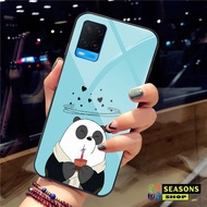 HP [ Oppo A54 Case ] Oppo A54 Glass Soft Case | Casing Oppo A54hp | Mirror Case Oppo A54 | A54 Case