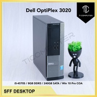 Dell OptiPlex 3020 SFF Intel i5-4570S 8GB DDR3 RAM 240GB SSD Win 10 Pro Refurbished Desktop PC