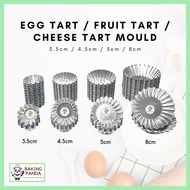 Acuan Tart Aluminium (3.5cm/4.5cm/5cm/8cm )/ Aluminium Egg Tart Mould / Cheese Tart Mould / Mini Tar