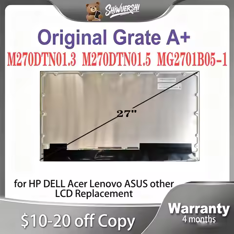 Original New A+ 27 inch LCD Screen Quad-HD Display M270DTN01.3  M270DTN01.5 MG2701B05-1 MG2701B05 1 