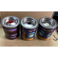 75ML SMALL TIN GLOSS PAINT BLACK / WHITE FOR WOOD OR METAL