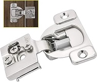 1/2 inch Overlay Soft Close Cabinet Hinge,105 Degree Cabinet Concealed Hinges,3 Way Adjustable Concealed Face Frame Kitchen Cabinet Door Hinges,Nickel Plated Stainless Steel Concealed Hinge- 10 Pairs