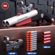 S686  Toy Gun Double Barrel Soft Bullet Shell Ejection Airsoft Manik Model Gun For Kids Boys Shotgun PUBG Mainan Budak Lelaki