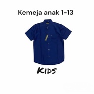 Kemeja Ungu Lilac Anak laki laki polos pendek Baju Hem anak cowok polos lengan pendek 2023