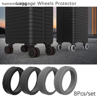 KAM 8Pcs/set Luggage Wheels Protector Silicone Luggage Accessories Wheels Cover For Most Luggage Reduce Noise For Travel Luggage Sui n