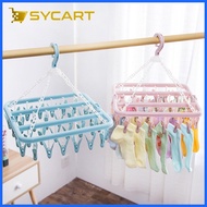 ∇ 32 clips folding hanger drying rack clothes rack 1pc