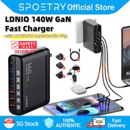 【SPOETRY】LDNIO 140W GaN Fast Charger Switchable UK/EU/US Plug Travel Adaptor for Laptop/i Pad Quick 
