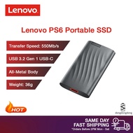 Lenovo PS6 4T 2TB Portable SSD USB 3.2 Gen 1 USB-C 1T Solid State Drive Portable Desktop laptop Notebook PC Internal Computer Storage Interface SATA3 2.5 inch 512G 256GB 128G