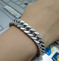 Gelang Besi Pria Rantai Double 2MM Titanium Anti Karat Gelang Rantai Baja Pria / Model Rantai Putih