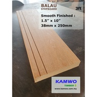 *Kiln Dried* Balau Stepboard - 1.5" x 10" x 3ft (Kayu Balau Tangga)