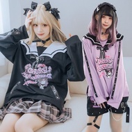 原創三麗鷗SANRIO授權酷洛米地雷系蝙蝠領結開衩長袖水手服JJ5045