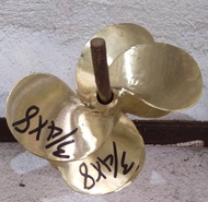 Propeller Elissy tanso copper 3/4x8 AIR COOLED DIESEL ENGINE boat banka  186f 188f 192f Superkama Ha