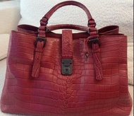 絕版正品！王菲同款Bottega Veneta roma鱷魚皮bv羅馬手袋
