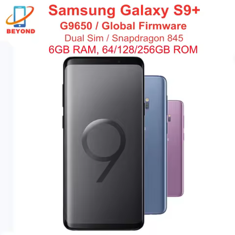 Samsung Galaxy S9 Plus S9+ G9650 Dual Sim Octa Core 6.2" 6GB RAM 64/128/256GB ROM NFC Snapdragon 845