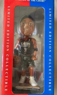 絕版 NBA Allen Iverson  艾佛遜 作客 球衣  76ers bobbleahead figure 2002 Home count limited edition non enterb