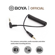 BOYA 3.5mm Male TRS to 3.5mm Male TRS/TRRS Output Camera Smartphone Cable, TRS TRRS Cord for BY-MM1 Microphone
