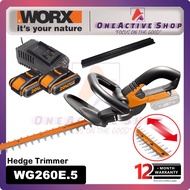 WORX 20V Cordless Hedge Trimmer WG260E.5 - 1 Year Warranty ( WORX HEDGE TRIMMER WORX CORDLESS HEDGE 