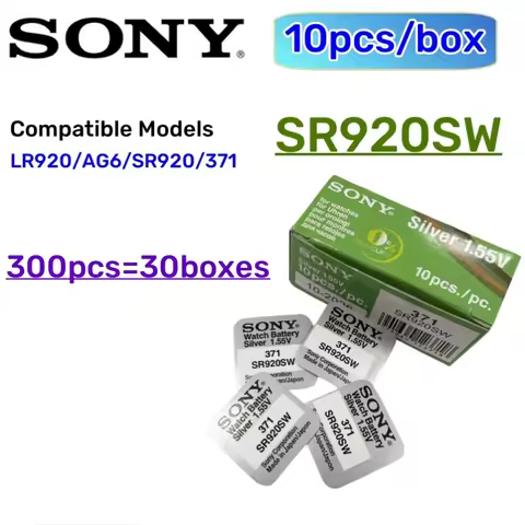 300PCS SR920SW Original For SONY AG6 371 LR920 sr920 171 370 L921 LR69 SR920 Button Batteries For Wa