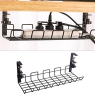 「 Party Store 」 Desk Cable Management Tray Under Table Socket Hang Holder Power Strip Storage Rack For Offices Living Room Wire Cord Organizer