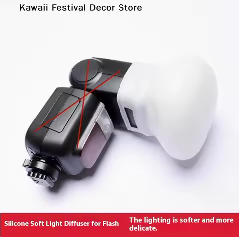 【K】1Pcs Universal Diffuser Bounce Dome Soft Silicone Flash Cap For GODOX Nikon Sony Olympus Fujifilm