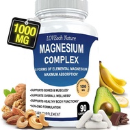 Magnesium Glycine Complex 1,000mg. Contains 7 Important Elements: Magnesium, Fitness Food Supplement