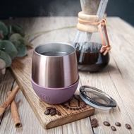 美國HYDY雙層隨行保溫杯 | 乾燥玫瑰-蜜粉金 240ml