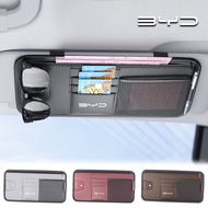 1/2pcs Car Sunvisor Multi-pockets Organizer Bag Napa Leather Car Cards Tickets Bill Storage Case for