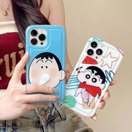 ipad mini 6 case ipad case Photo Frame Airbag Suitable for iPhone16 Cute Rotating Shin-Chan Dumb App