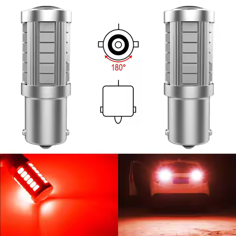 2pcs 1156 BA15S P21W Led Car Lights 1200Lm 33SMD 5630 Chips High Quality Car Lamp For Peugeot 206 30