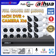 DAHUA 16 CHANNEL 5.0MP FULL TIME COLOUR NIGHT VIEW COLORVU 5MP DVR + 16 CAMERA CCTV PACKAGE SET AUDI