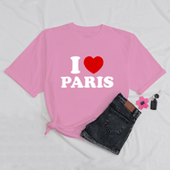 Sakura Glory - KAOS I LOVE PARIS COTTON COMBED 30S PREMIUM UKURAN S-XXL / ATASAN / BAJU / BLOUSE / T