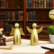 [ceight] Christmas Angels Figurine Set Of 2, Gold Xmas Angels Decor, Christmas Decorations Small Ang
