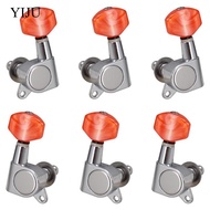 [YIJU] 6Pcs Enclosed Locking tuner Metal Enclosed Tuner Head 3R3L with Mounting Screw