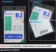 Plastik ID Card B2 SQUEEZY Holder Keras / Name Tag B2 SQUEEZY/ Glue Card B2 SQUEEZY