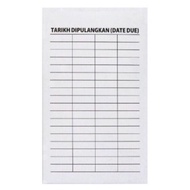 Kad Tarikh Dipulangkan (Due Date)/Kad Perpustakaan/Library Card