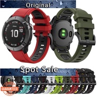 MZB New Garmin Fenix 7/6/5 Strap Soft Double Colours Silicone Band Garmin Instinct 2/Fenix 6X/7X/ Fenix 5X/Forerunner 955/945/255 Strong Sports Replacement Watchband For Garmin Wa