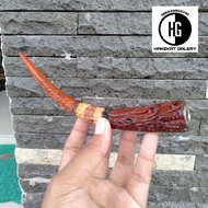 pipa rokok once kayu bajaka kombinasi kelor hitam setigi galih asem Bidara ukir naga D89