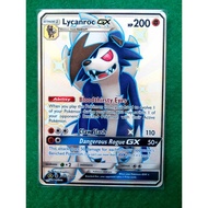 (M) Lycanroc GX SV66/SV94 Full Art Texture Holofoil PTCG Pokemon Card Hidden Fates
