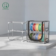 [Chicnest] 1 Set 2 Tiers Metal Filament Storage Ra With Trans Cover 3D Printer Filament Storage Box 