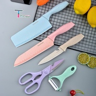 Pisau Dapur Set isi 6pcs Kitchen Knife Set Multicolor Knife Set Gift