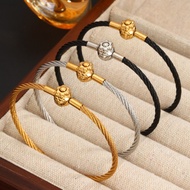3MM Steel Wire Bracelet Lucky Bag Openable Steel Wire Rope Bracelet Transfer Bead Bracelet Electropl
