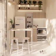 Looms Kitchen PEPPER + Table + Chair Givana White