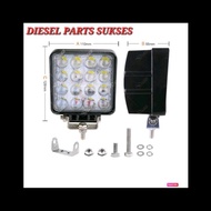 LAMPU SOROT/ LAMPU KERJA/ LAMPU LED EXCAVATOR FORKLIFT WHELL LOADER LIUGONG XCMG XGMA 16LED 48W DC 9