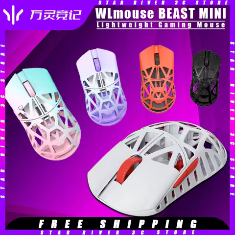 Wlmouse Wanling Beast X Mini Mouse Magnesium Alloy 8k Dual Mode Wireless Mouse Paw 3395 Lightweight 