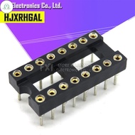 GD 10pcs Round Hole 16 Pins 2.54MM DIP 2.54 DIP16 IC Sockets Adaptor Solder Type 16 PIN IC Connector