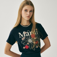 2025ใหม่ MARDI MERCREDI SLIM เสื้อยืด FLOWERMARDI BLOSSOM