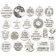 40pcs Inspiration Words Charms Craft Supplies Beads Charms Pendants for Jewelry Making Crafting Find