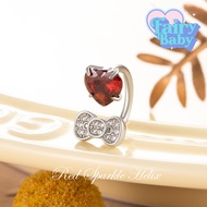 Fairybaby Red Sparkle Helix Flat Stud Earrings Helix Stud Helix Piercing 1 Piece Thickness 1.2 New C